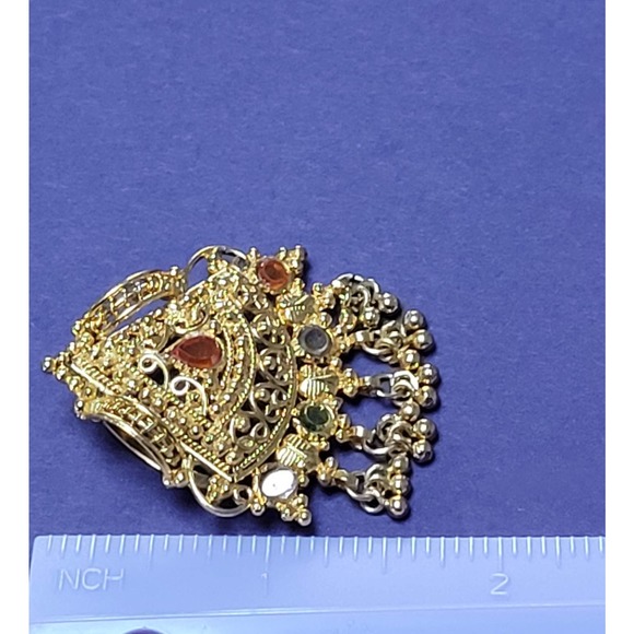 Gold Pendant with Colorful Glass - Picture 10 of 11